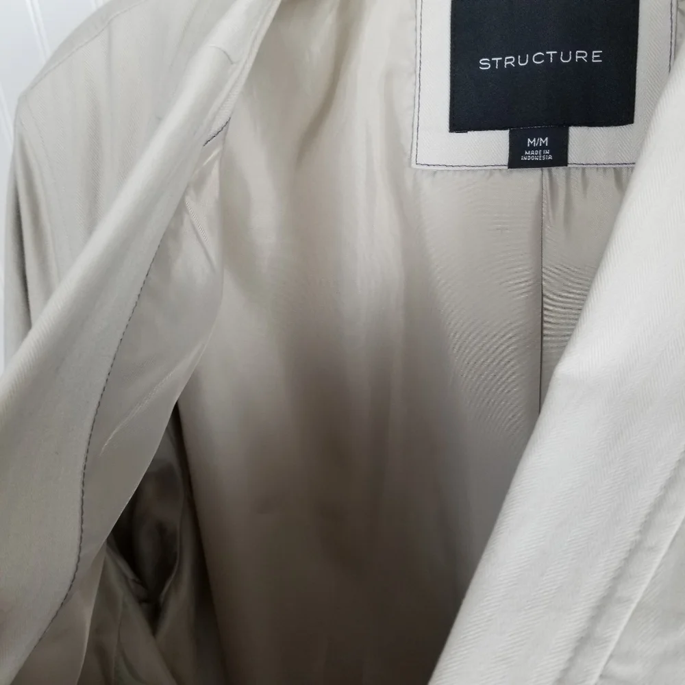 Structure Mens Modern Fit Smart Casual Sport Coat Size Medium Two Button Preppy